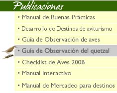 Guía de Observación del quetzal